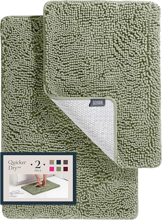 BELADOR Plush Chenille Bathroom Rug Set – Home Spa Experience
