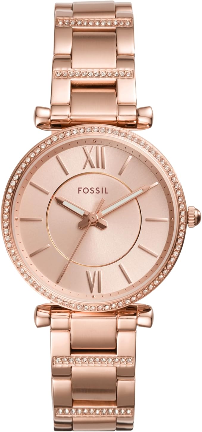 Fossil Women's Carlie Quartz Stainless Steel Three-Hand Watch
