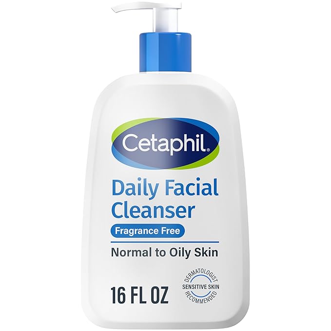 Cetaphil Face Wash, Daily Facial Cleanser for Sensitive, Combination to Oily Skin