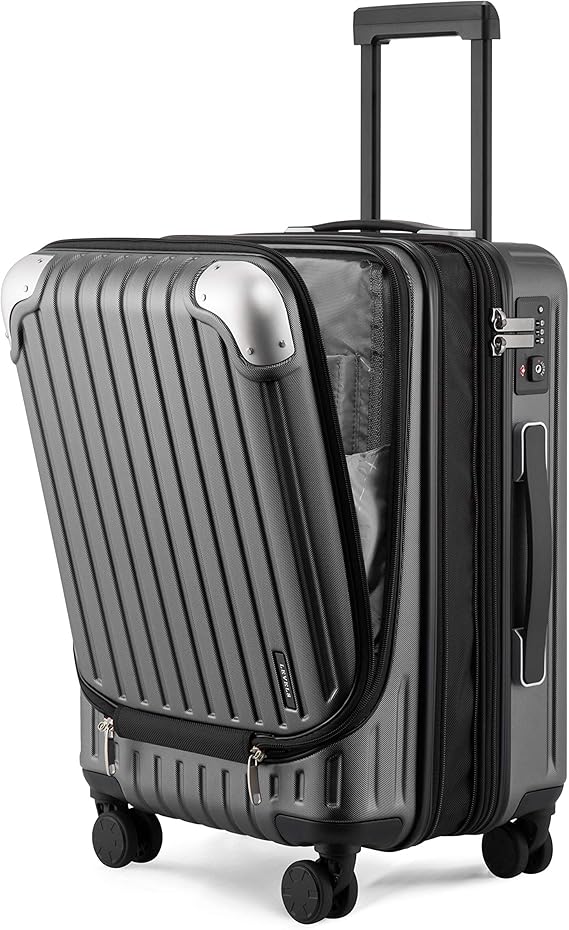 LEVEL8 Grace Carry On Luggage, 20 Inch Expandable Hardside Suitcase