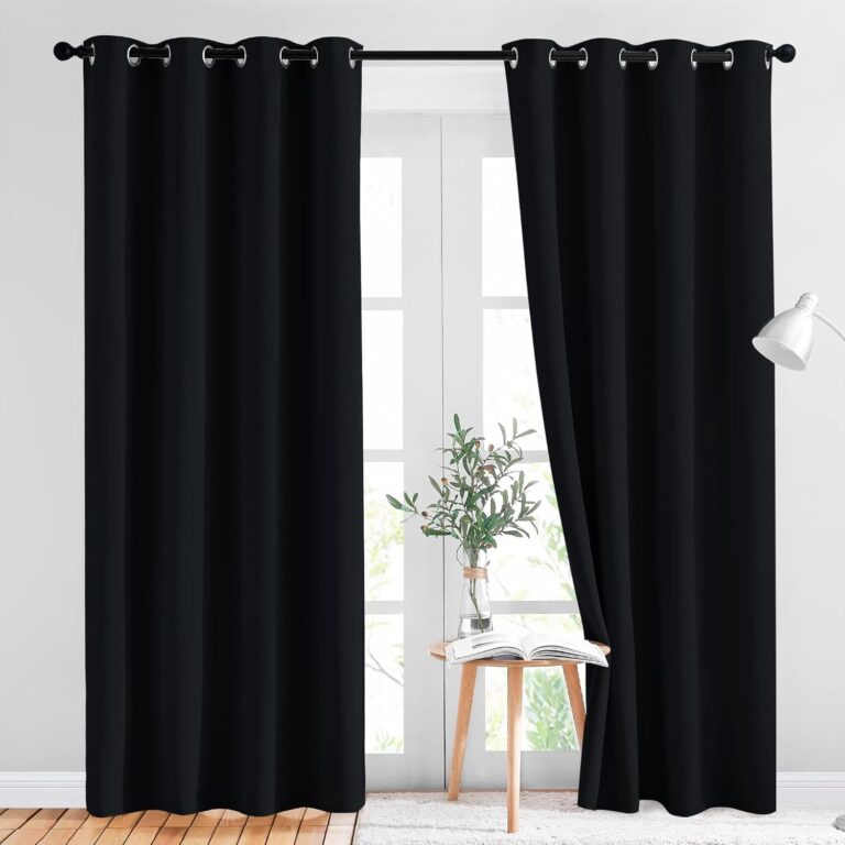 NICETOWN Black Blackout Curtains for Bedroom