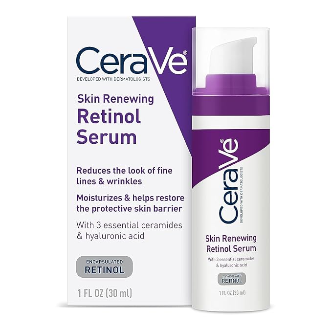 CeraVe Anti Aging Retinol Serum For Face, Encapsulated Retinol With Hyaluronic Acid